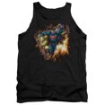 thumbnail image 1 of Superman Blasting Through Adult Tank Top Black, 1 of 1