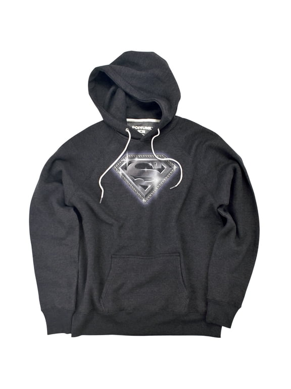 Bling Shield Unisex Adult Slim Fit Pull-Over Heather Hoodie, Charcoal, Small
