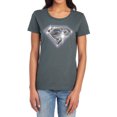 thumbnail image 1 of Superman Bling Shield Women's T Shirt, Charcoal, Large, 1 of 6