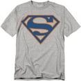 thumbnail image 1 of Superman T-Shirt Blue & Orange Shield Unisex Graphic Tee For Men & Women Athletic Heather&nbsp;, 1 of 7