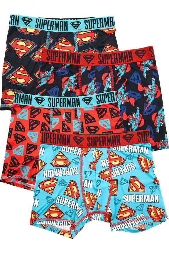 Boys Boxer Brief Underwear, 4-Pack, Sizes XS-XL