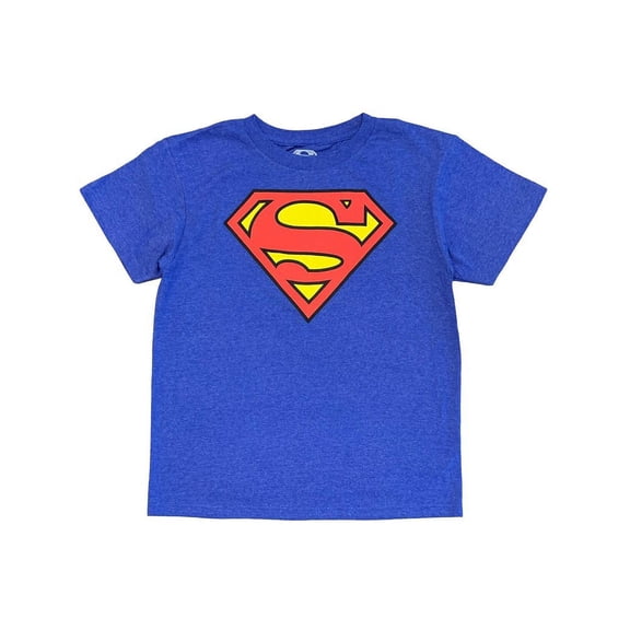 Superman Boys' Classic Shield Logo T-Shirt, Sizes 4-18