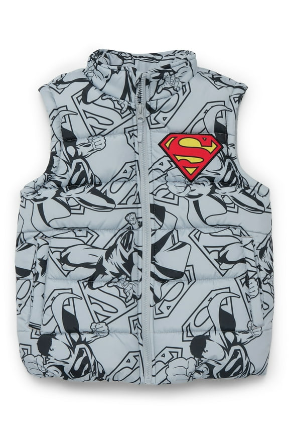 Boys Graphic Puffer Vest, Sizes 4-12