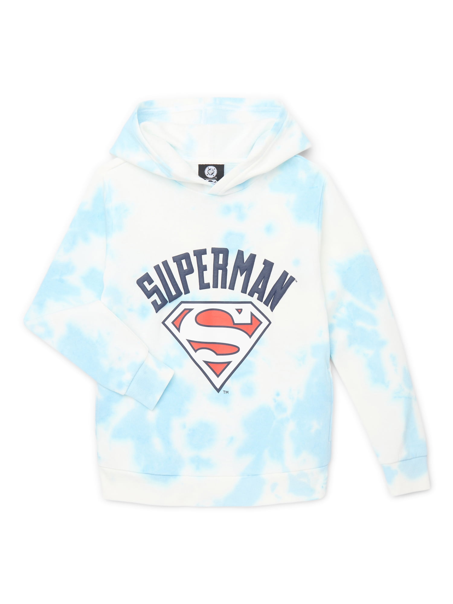 Superman Boys Tie-Dye Graphic Hoodie, Sizes XS-2XL