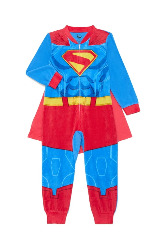 Superman Boys Cosplay Union Suit with Cape, Sizes 4-12