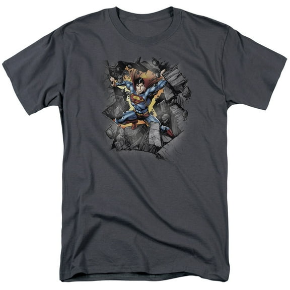 Superman Break On Through Officially Licensed Adult T Shirt