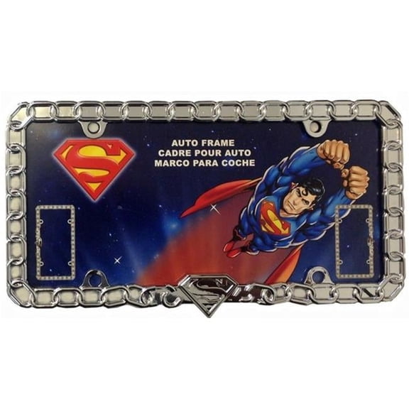Superman Breaking Chains Metal License Plate Frame
