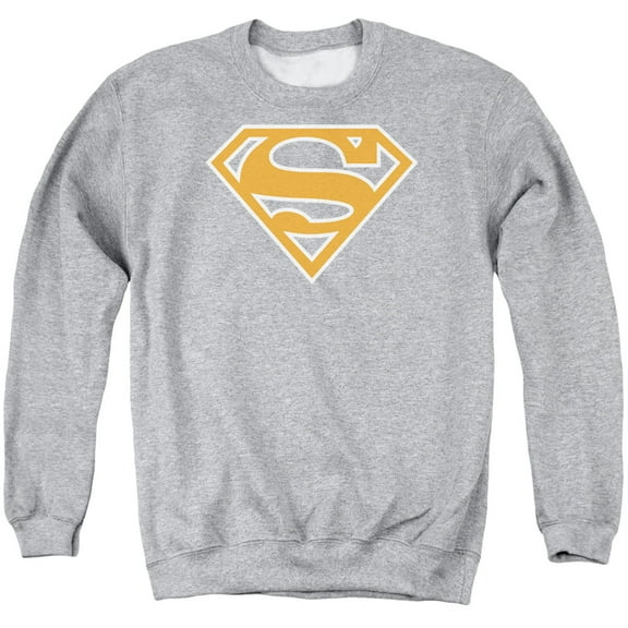 Superman - Burnt Orange&Amp;White Shield - Crewneck Sweatshirt - Small