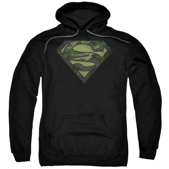 Superman - Camo Logo Distressed - Pull-Over Hoodie - XXX-Large