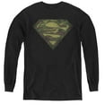 thumbnail image 1 of Superman - Camo Logo Distressed - Youth Long Sleeve Shirt - Large, 1 of 2