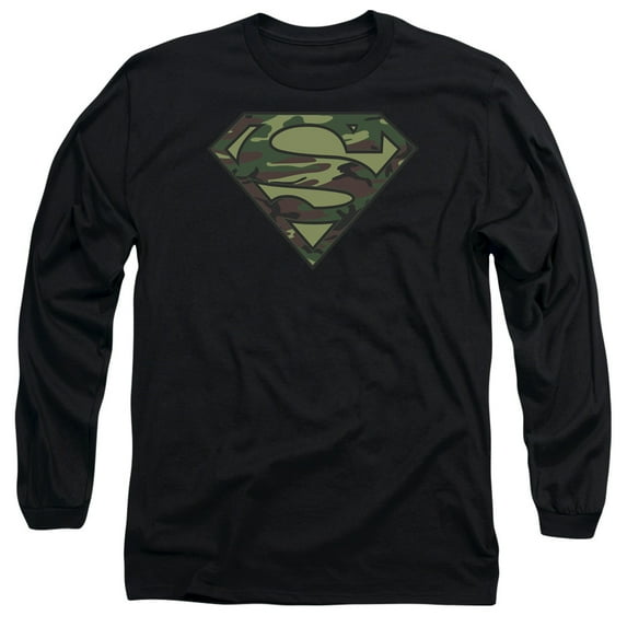 Superman - Camo Logo - Long Sleeve Shirt - X-Large