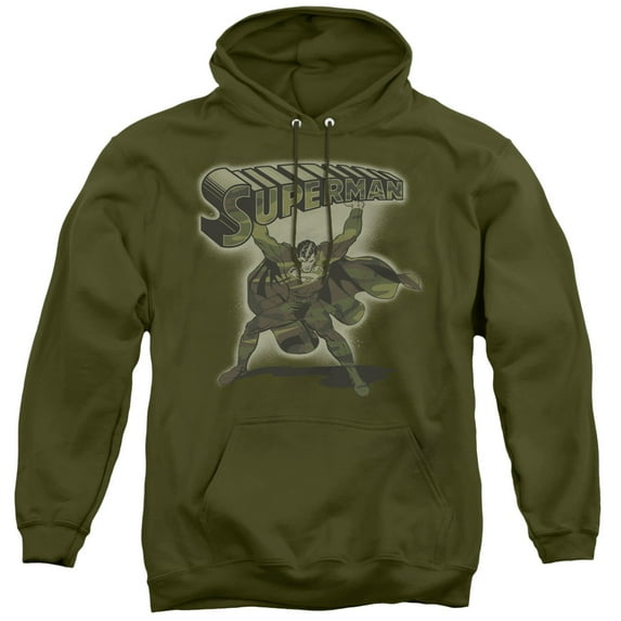 Superman - Camo Logo - Pull-Over Hoodie - Small