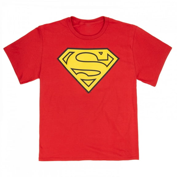 Superman Cape Logo Red Youth T-Shirt-Toddler 4T