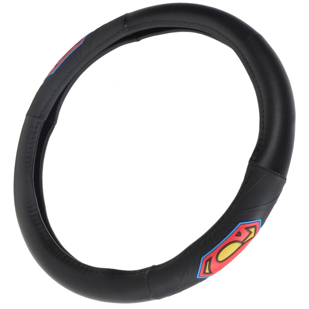 Superman Car Steering Wheel Cover - Comfort Grip Superhero Car Accessories, Universal Fit for Steering Wheels Between 14.5"-15.5"