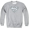 thumbnail image 1 of Superman Carolina Blue&Amp;Navy Shield Adult Crewneck Sweatshirt Athletic Heather, 1 of 1