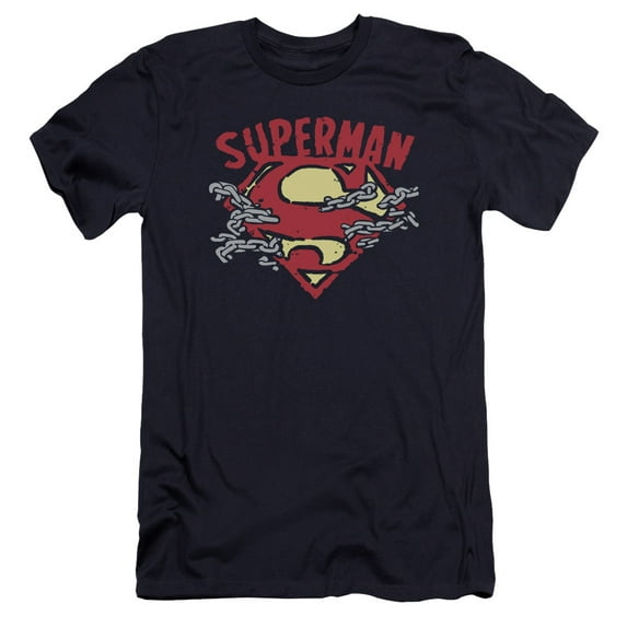 Superman - Chain Breaking - Premium Slim Fit Short Sleeve Shirt - Large