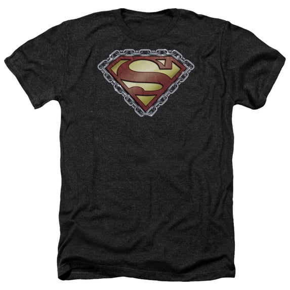Superman - Chained Shield - Heather Short Sleeve Shirt - Large