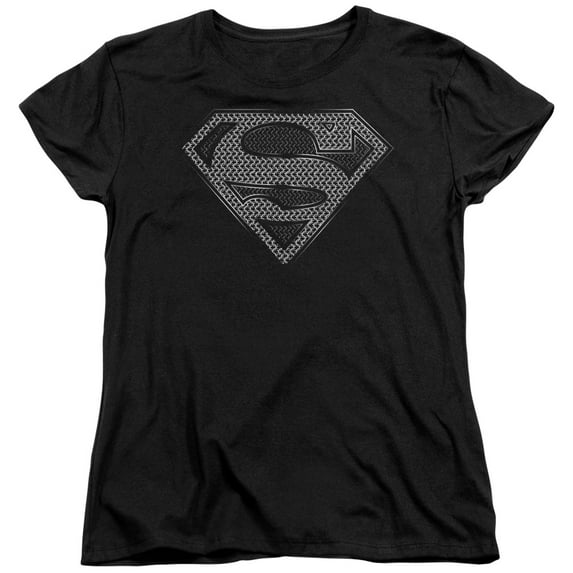 Superman Chainmail Women's T-Shirt Black