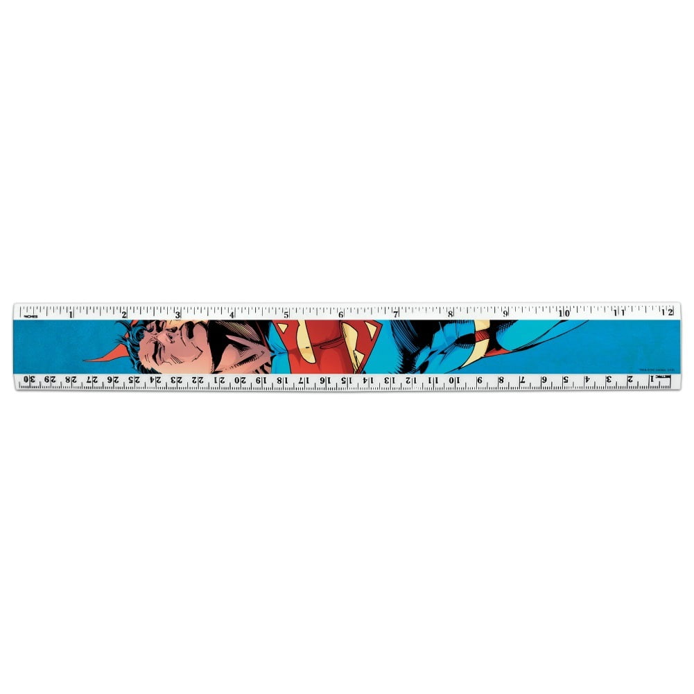 Superman Character 12 Inch Standard and Metric Plastic Ruler - Walmart.com