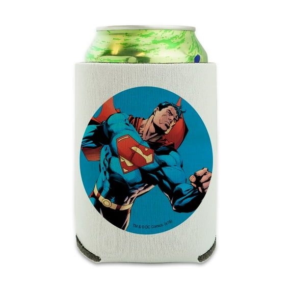 Superman Character Can Cooler - Drink Sleeve Hugger Collapsible Insulator - Beverage Insulated Holder