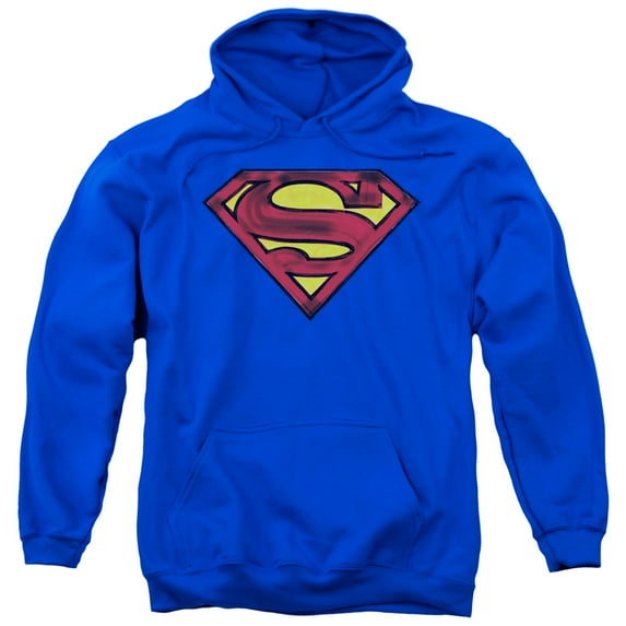Superman - Charcoal Shield - Pull-Over Hoodie - Large
