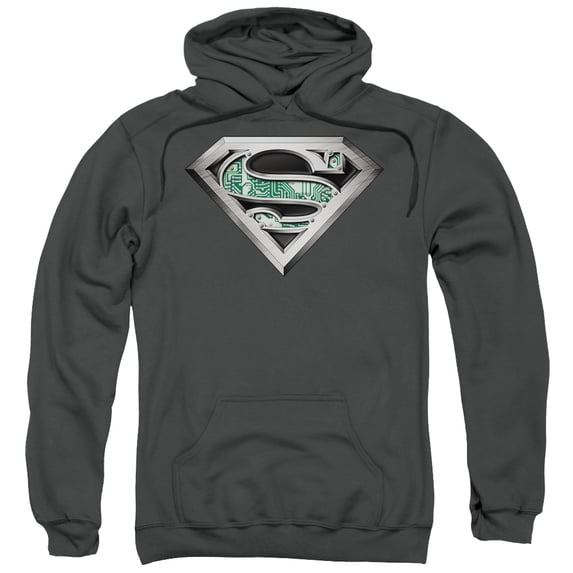 Superman - Circuitry Logo - Pull-Over Hoodie - X-Large