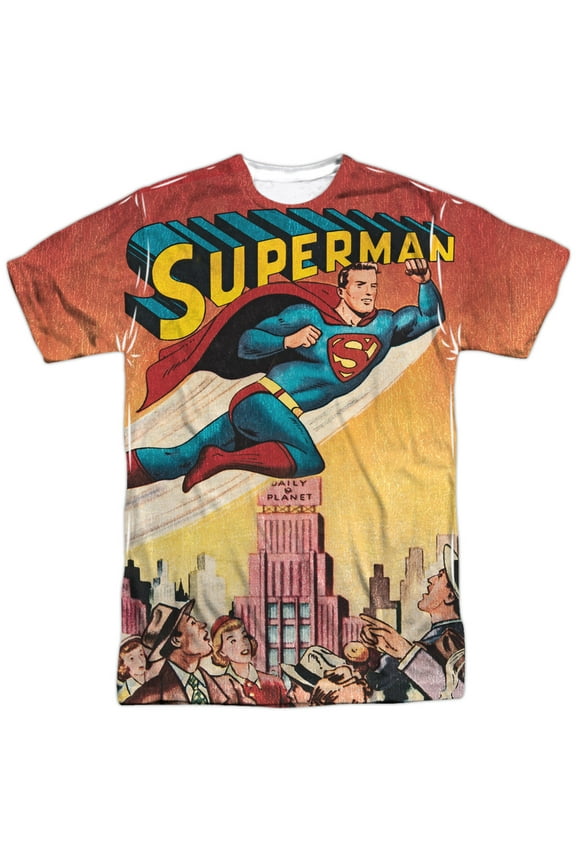 Superman City Flying Mens Sublimation Shirt