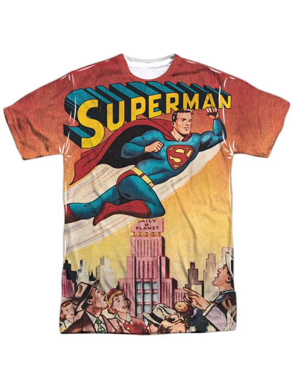 Superman City Flying Mens Sublimation Shirt