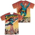 thumbnail image 1 of Superman City Flying Unisex Adult Sublimated Costume T Shirt (Front/Back), X-Large Multicolor, 1 of 2