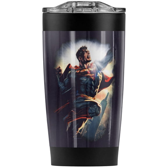 Superman Ck Superstar Stainless Steel Tumbler 20 oz Coffee Travel Mug/Cup, Vacuum Insulated & Double Wall with Leakproof Sliding Lid | Great for Hot Drinks and Cold Beverages