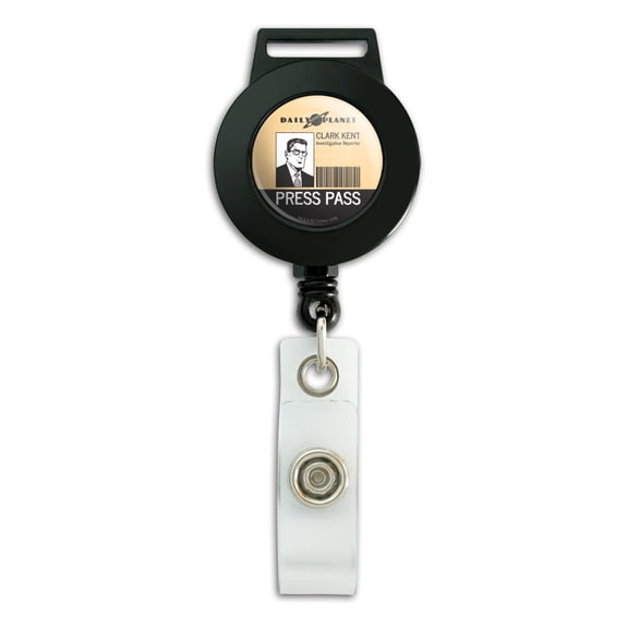 Superman Clark Kent Press Pass Lanyard Retractable Reel Badge ID Card Holder