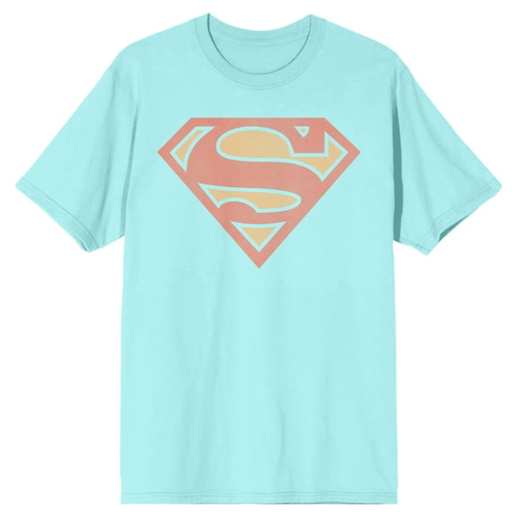 Superman Classic Logo Men's Celadon T-shirt-3XL