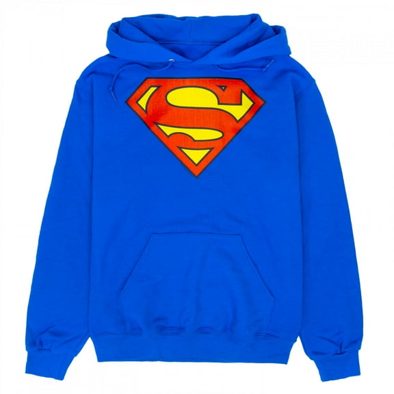 Superman Symbol Royal Hooded Sweatshirt-2XLarge