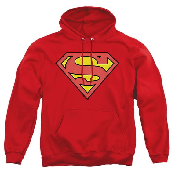 Superman Classic Logo Unisex Adult Pull-Over Heather Hoodie, 3X-Large, Red
