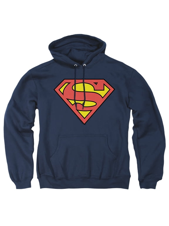Classic Logo Unisex Adult Pull-Over Heather Hoodie, Small, Navy