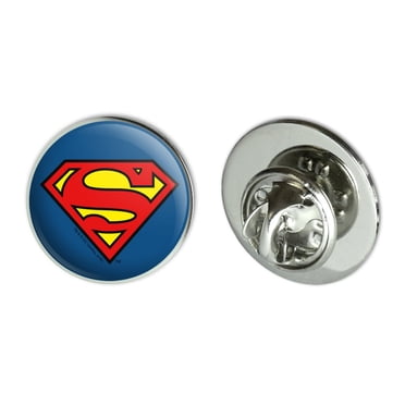 Superman Classic S Shield Logo Square Tie Bar Clip Clasp Tack- Silver Or Gold