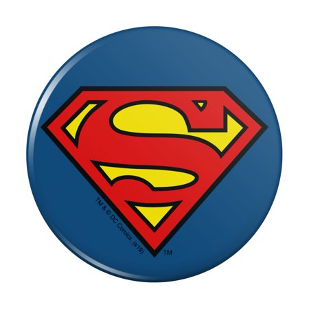 Superman Classic S Shield Logo Pinback Button Pin