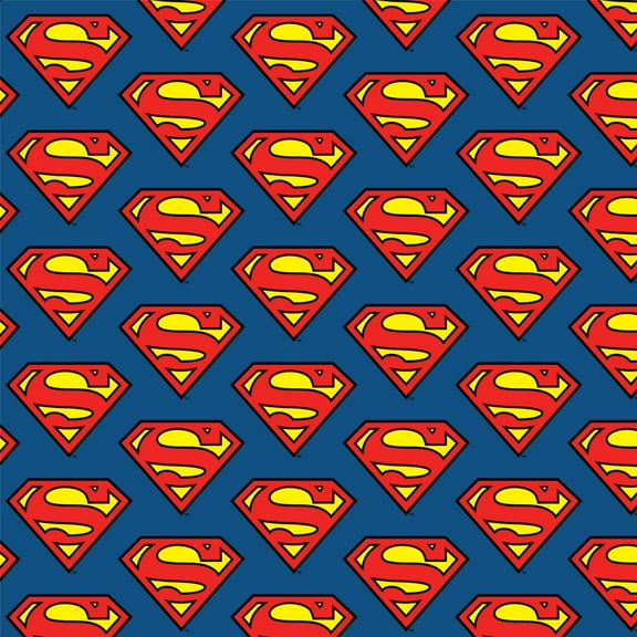 Superman Classic S Shield Logo Premium Roll Gift Wrap Wrapping Paper