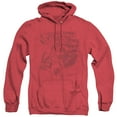 thumbnail image 1 of Superman Code Red Adult Heather Hoodie Sweatshirt Red, 1 of 1