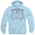 thumbnail image 1 of Superman Collegiate Crest Adult Pullover Hoodie Sweatshirt Light Blue, 1 of 1