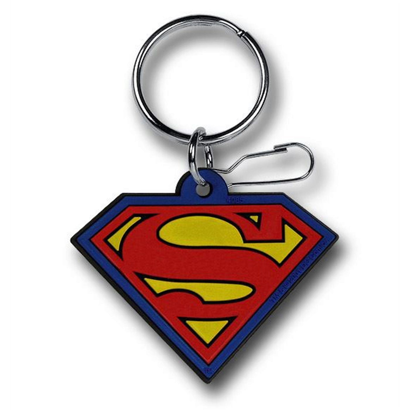 Superman Color Symbol Rubber Keychain - Walmart.com
