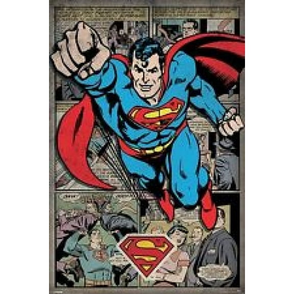 Superman (Comic Montage) Poster by (24 x 36)