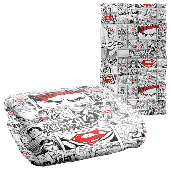 Superman Comic Page All Over Officially Licensed Silky Touch Super Soft Throw Blanket 36" x 58"