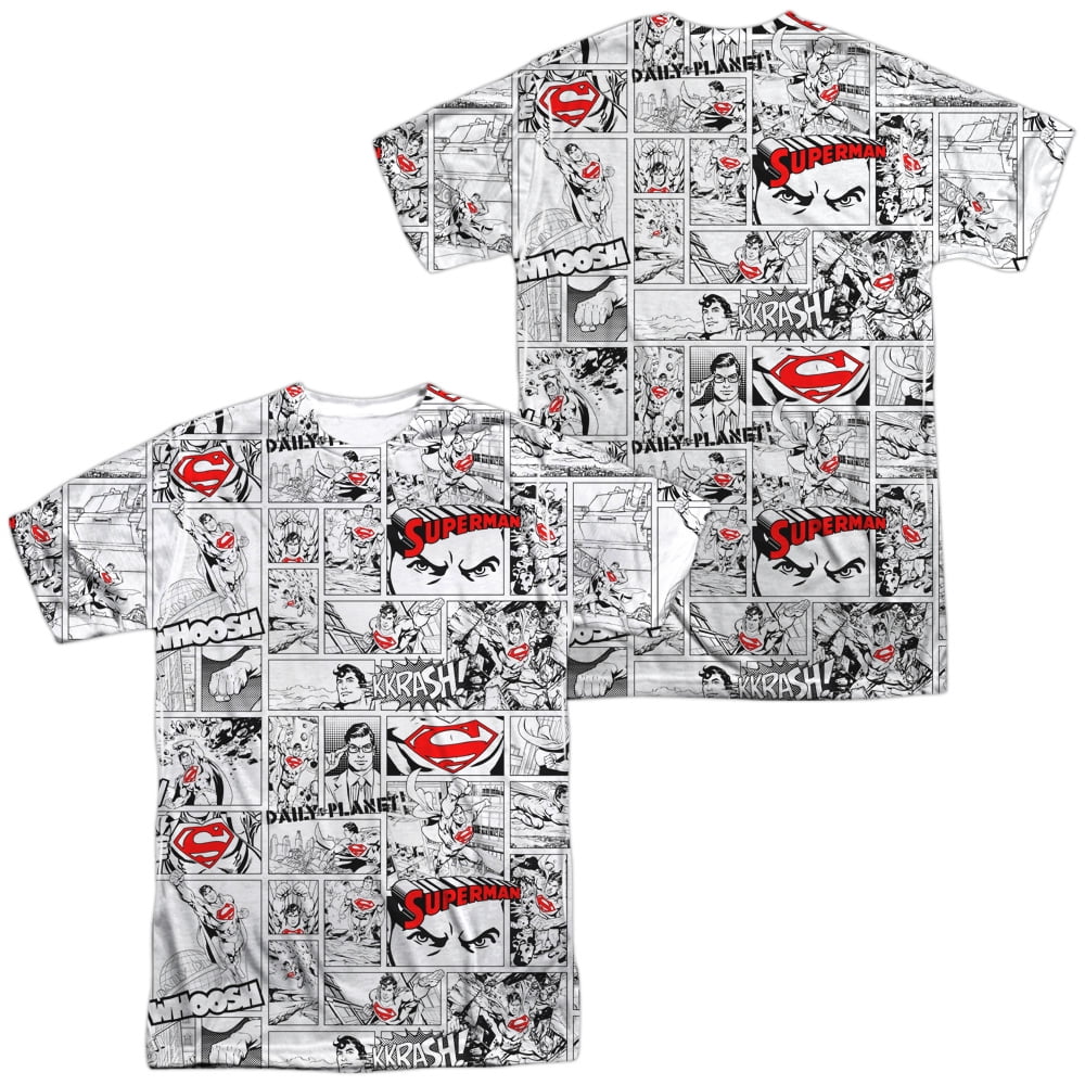 Superman Comic Page All Over Unisex Adult Sublimated Costume T Shirt ...
