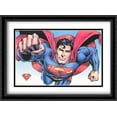 thumbnail image 1 of Superman Comics 2x Matted 38x27 Large Black Ornate Framed Art Print, 1 of 2