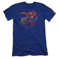 thumbnail image 1 of Superman Cool Word Supes Premium Adult Slim Fit 30/1 T-Shirt Royal Blue, 1 of 1