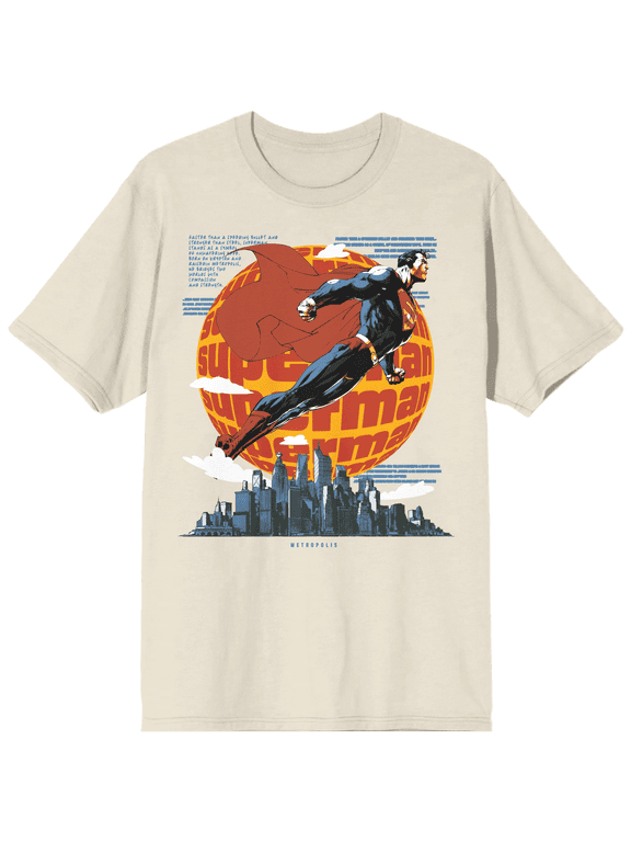 Superman Core Graphic Tee for Men Fandom Casual Wear-Medium