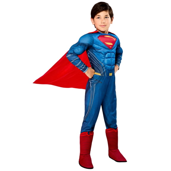 Fun Express Justice League Movie Superman Deluxe Boy's Halloween Fancy-Dress Costume for Child, L