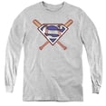 thumbnail image 1 of Superman - Crossed Bats - Youth Long Sleeve Shirt - Medium, 1 of 2
