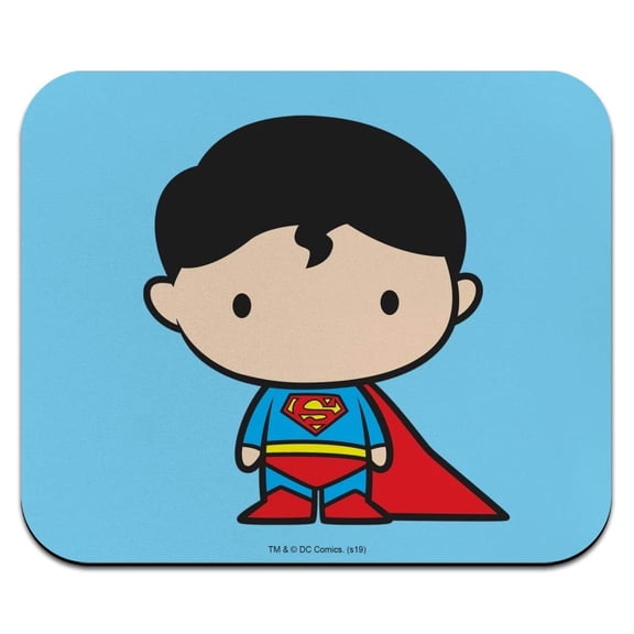 Superman Cute Chibi Character Low Profile Thin Mouse Pad Mousepad